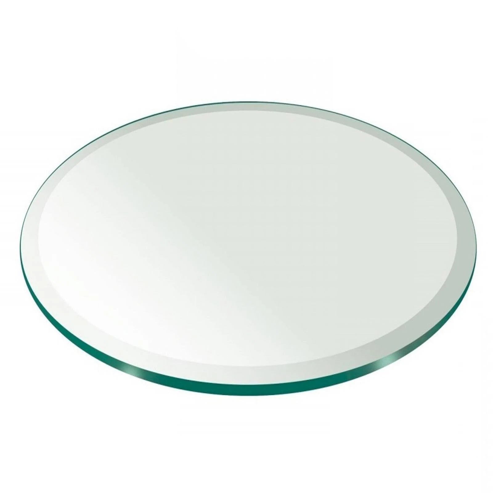 Clear 24x22 Round Tempered Glass Table Top N11300