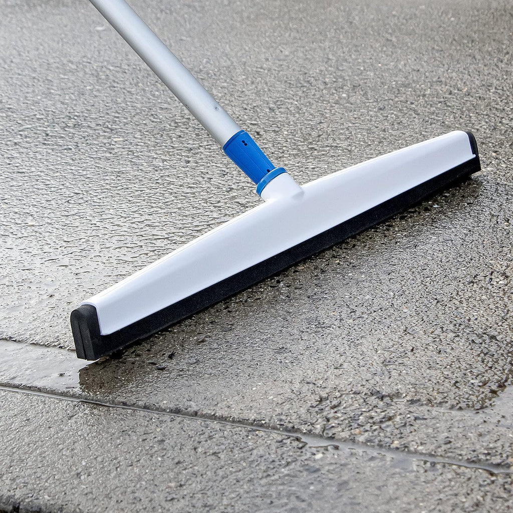 22" Uneven Surface Floor Squeegee with 60" Aluminum Pole, Pack of 2 D736731