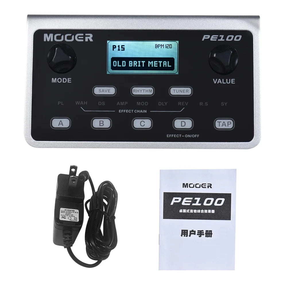Portable Multi-effects Guitar Effect Pedal 39 Effects 40 Drum Patterns 10 Metronomes O5431