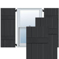 Black Western Red Cedar Board and Batten Shutters Pair Z61655