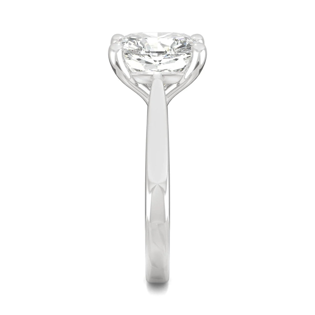 14K White Gold Moissanite Cushion Engagement Ring A70867