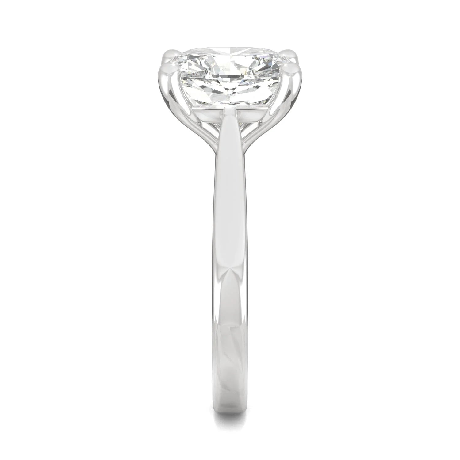 14K White Gold Moissanite Cushion Engagement Ring A70867