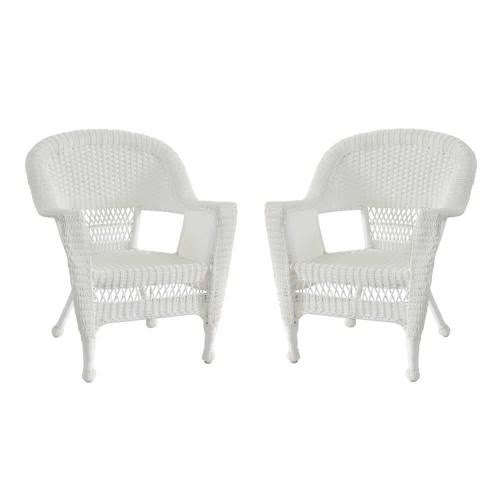 White Wicker Chair - Set of 2 B759
