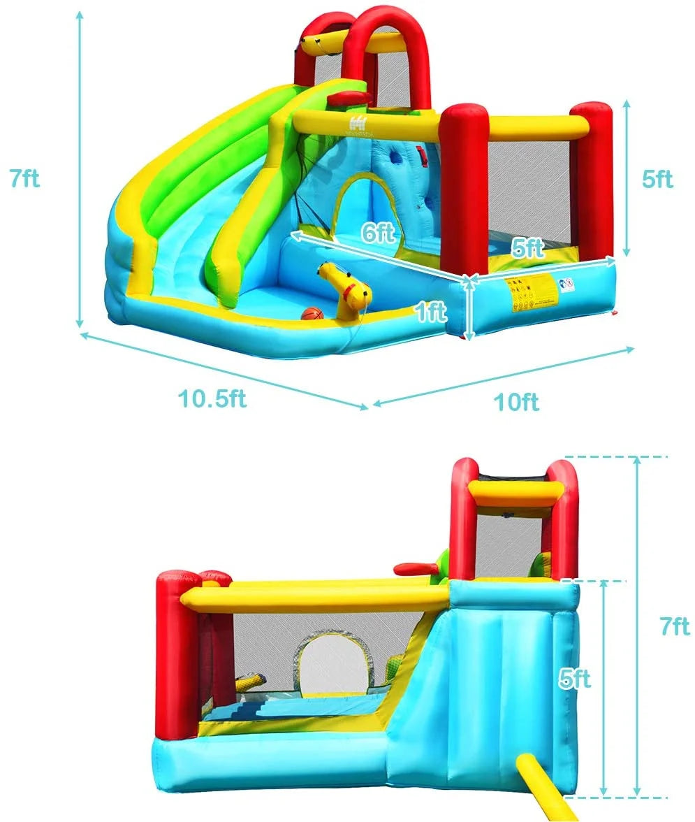Inflatable Water Slide Bounce House with Splash Pool Y26272