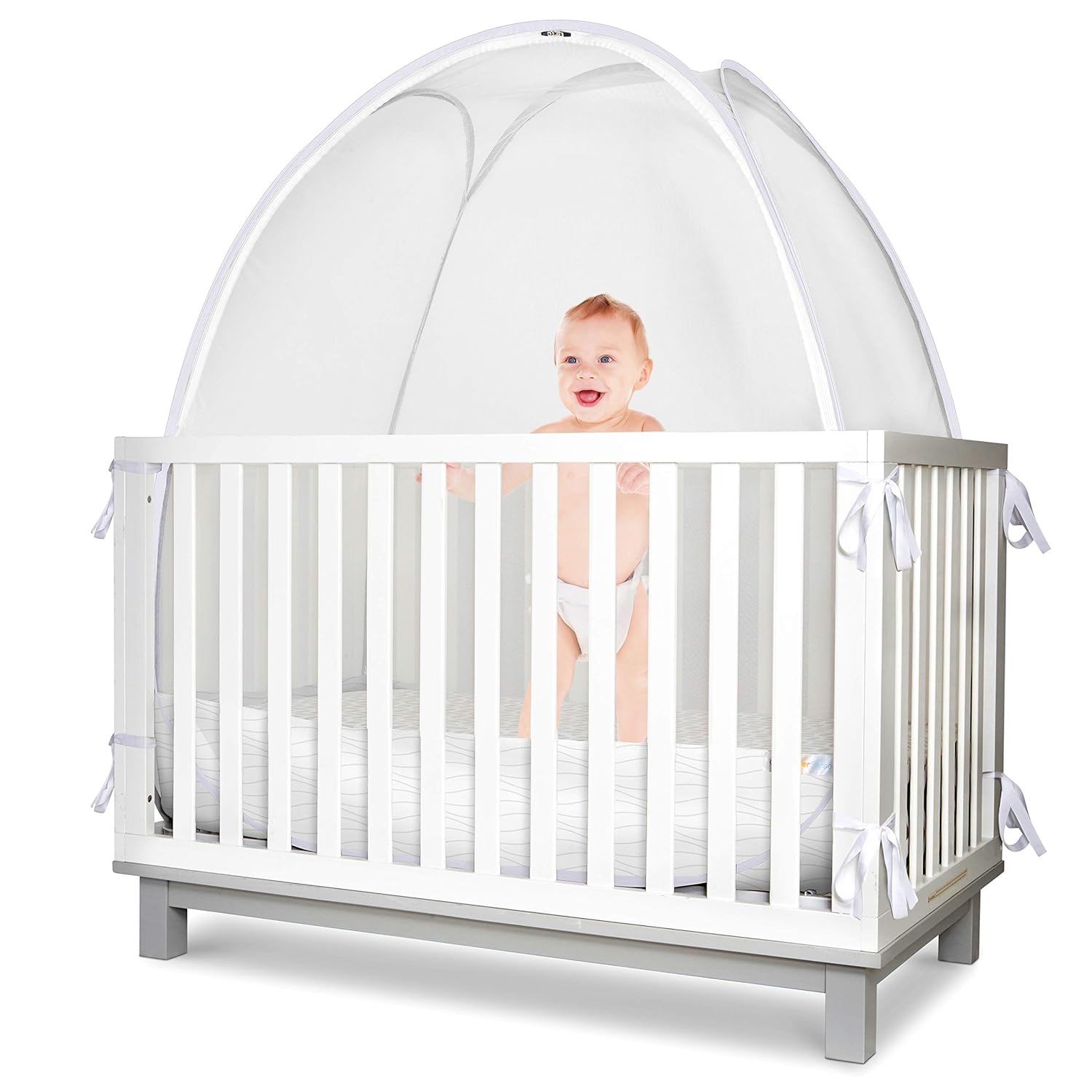 White Wave Pop-Up Crib Tent Canopy Pack of 2 W12208