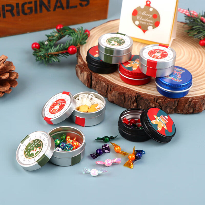 1:12 Dollhouse Mini Christmas Cookies Candy Gift Box Tin Box P89128