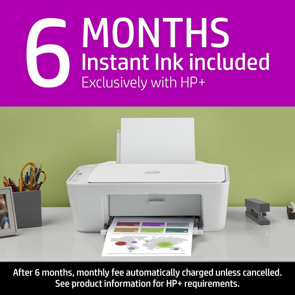 HP DeskJet 2752e All-in-One Wireless Color Inkjet Printer, White X52342