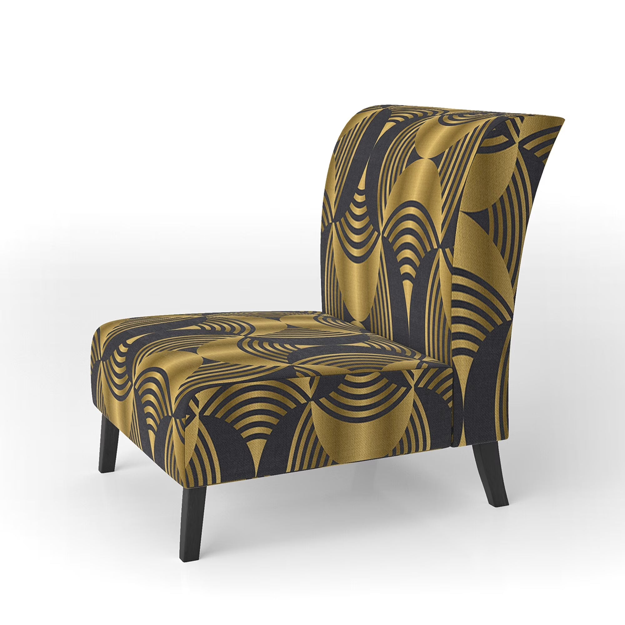 Upholstered Mid-Century Accent Chair Y281