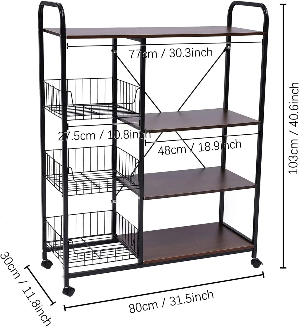 Industrial Microwave Oven Stand with Storage Shelf O7334