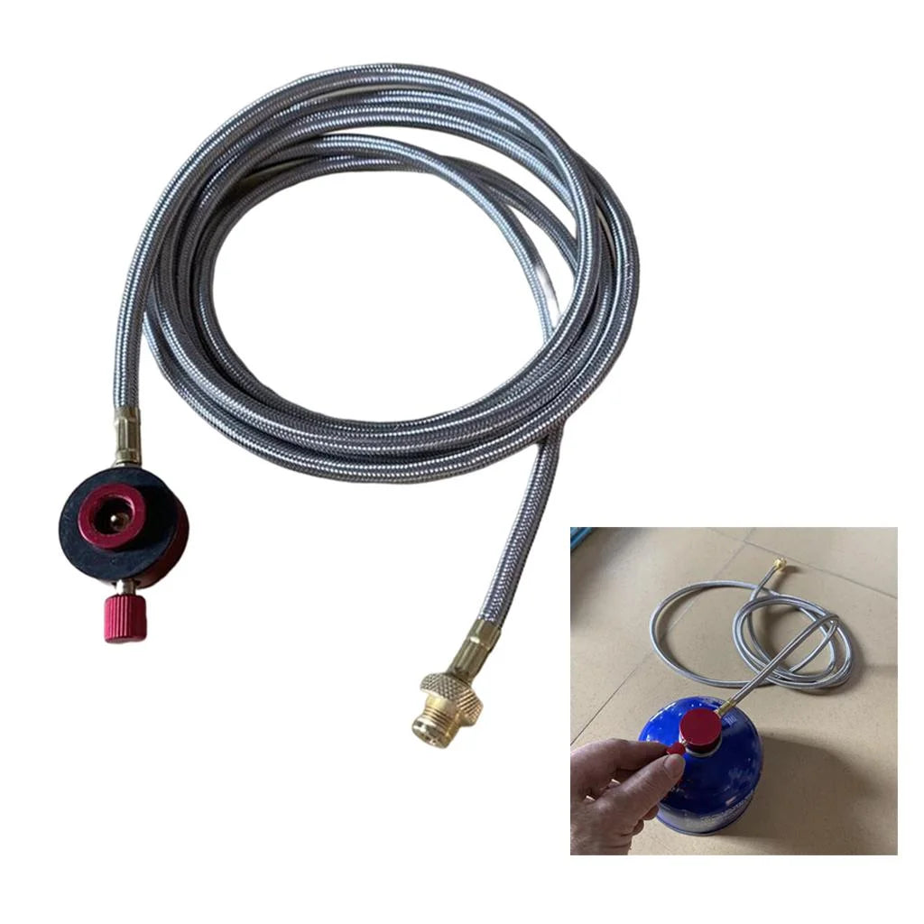Camping Gas Refill Adapter with Burner Connector Hose B147682