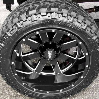 Gloss Black Milled 20x10 8x180.00 Wheel M410