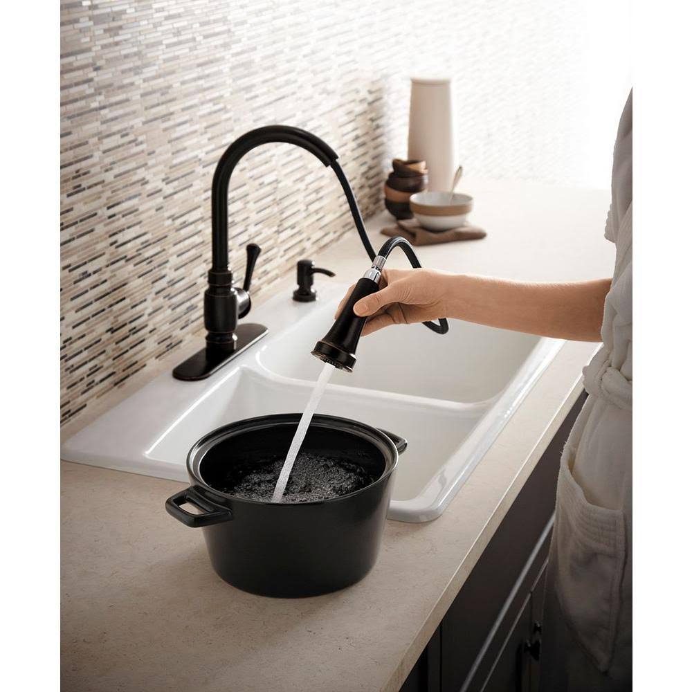 Oil Rubbed Bronze Pull-Down Kitchen Faucet R8926
