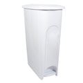 Slim Step-On Wastebasket, White, 10.8 gal C688