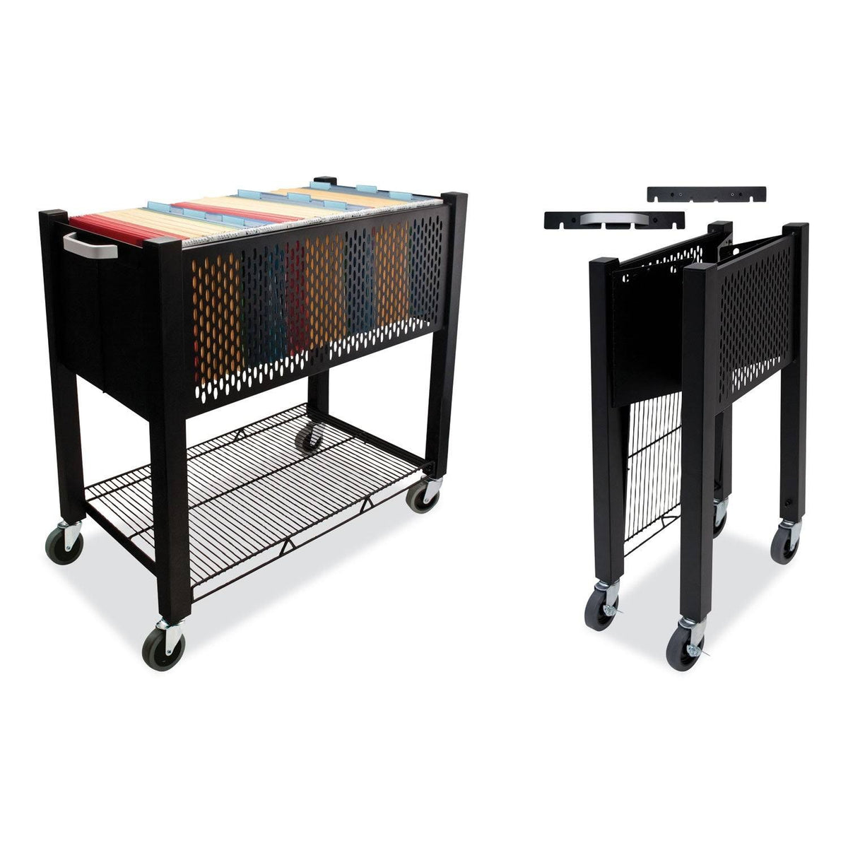 Black Open-Top File Cart P301