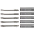 5-Pack Stainless Steel BBQ Gas Grill Tube Burner & Heat Shield Plate Replacement Parts B9194