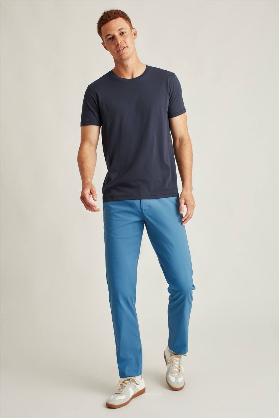 Slim Steel Blue Tech Chinos M8133