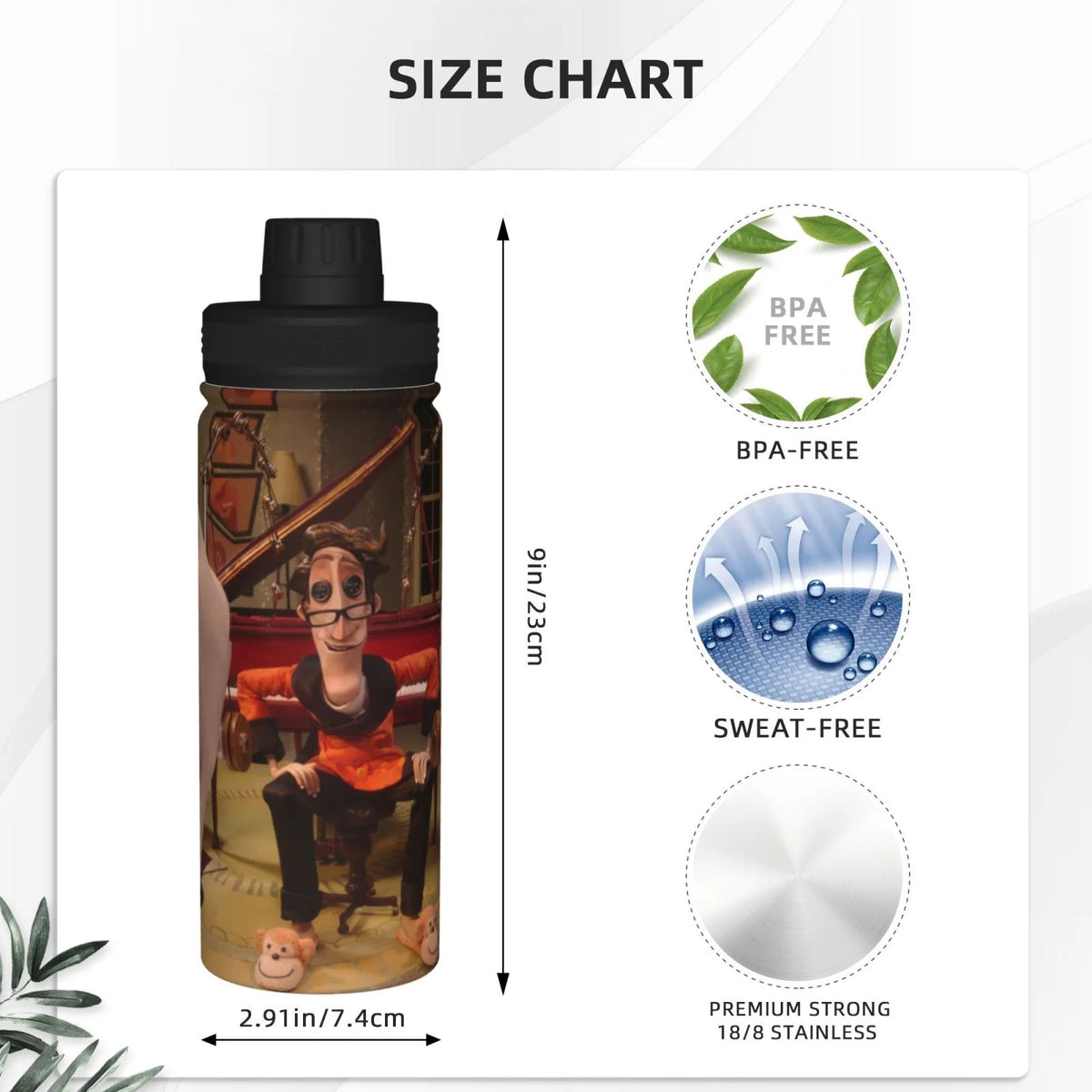 Insulated Stainless Steel Water Bottle 18OZ X928