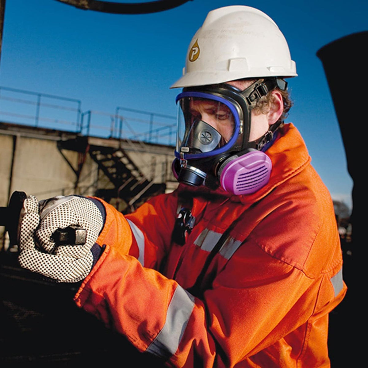 Full-Face Respirator Mask with Combination Cartridge, NIOSH Certified H7906