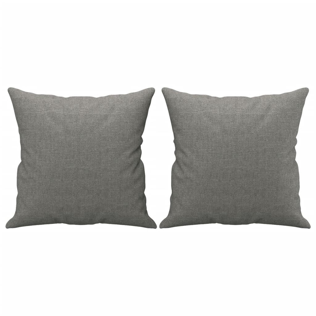 Dark Gray 2-Seater Fabric Sofa with Pillows and Cushions W111365