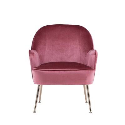 Red Velvet Accent Chair P8559