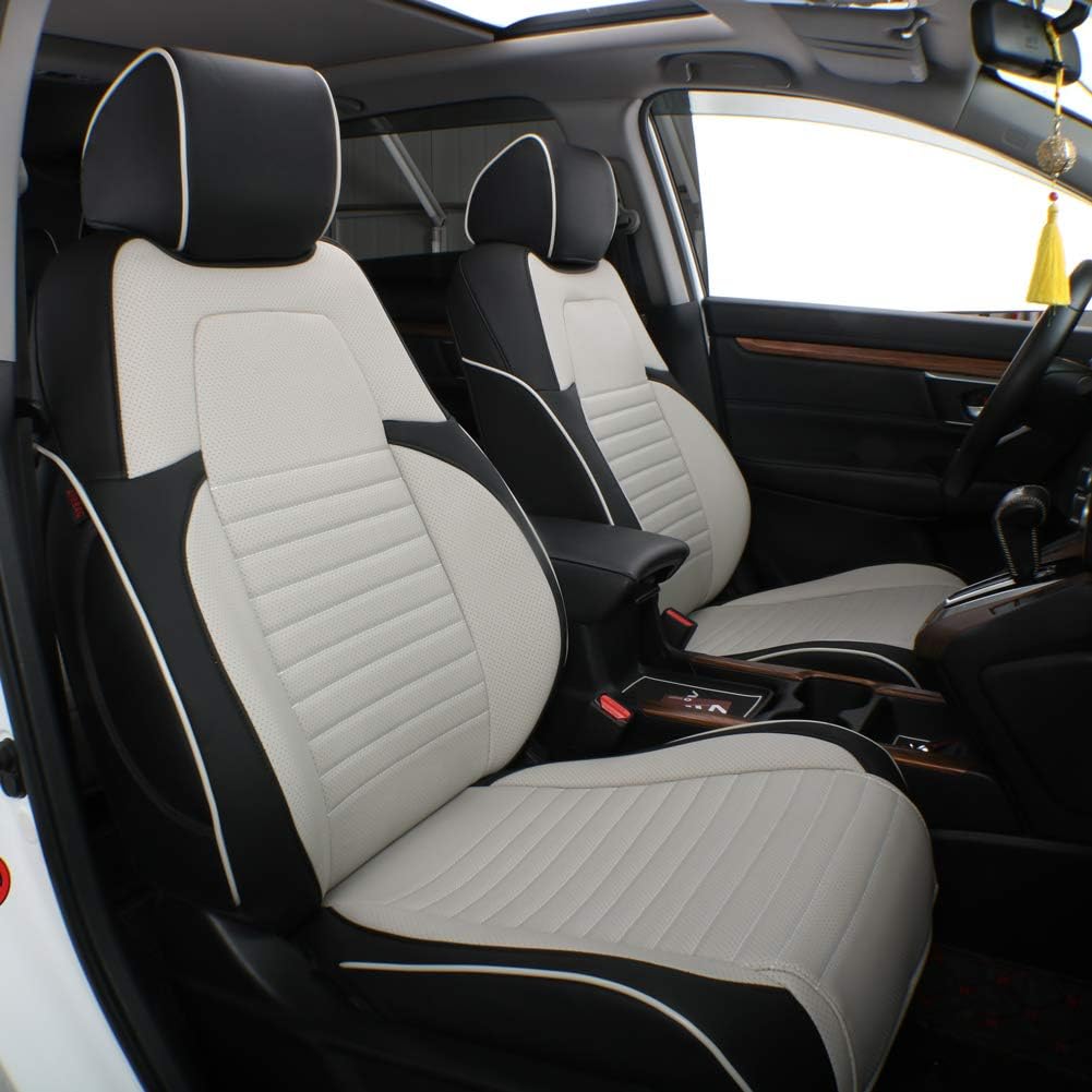 Beige Leatherette Car Seat Covers for Honda CRV 2015 2016 C364