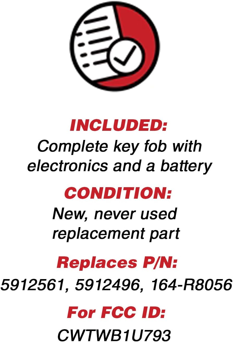 Keyless Entry Remote Car Key Fob Replacement (Pack of 2) C157