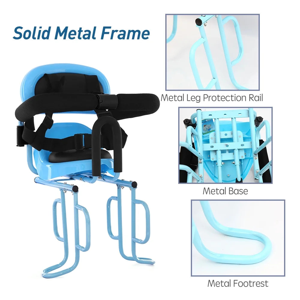 Child Bike Seat Rear Mounted Seat Carrier for Toddlers 6M-6Y Hold up to 77lbs Q231