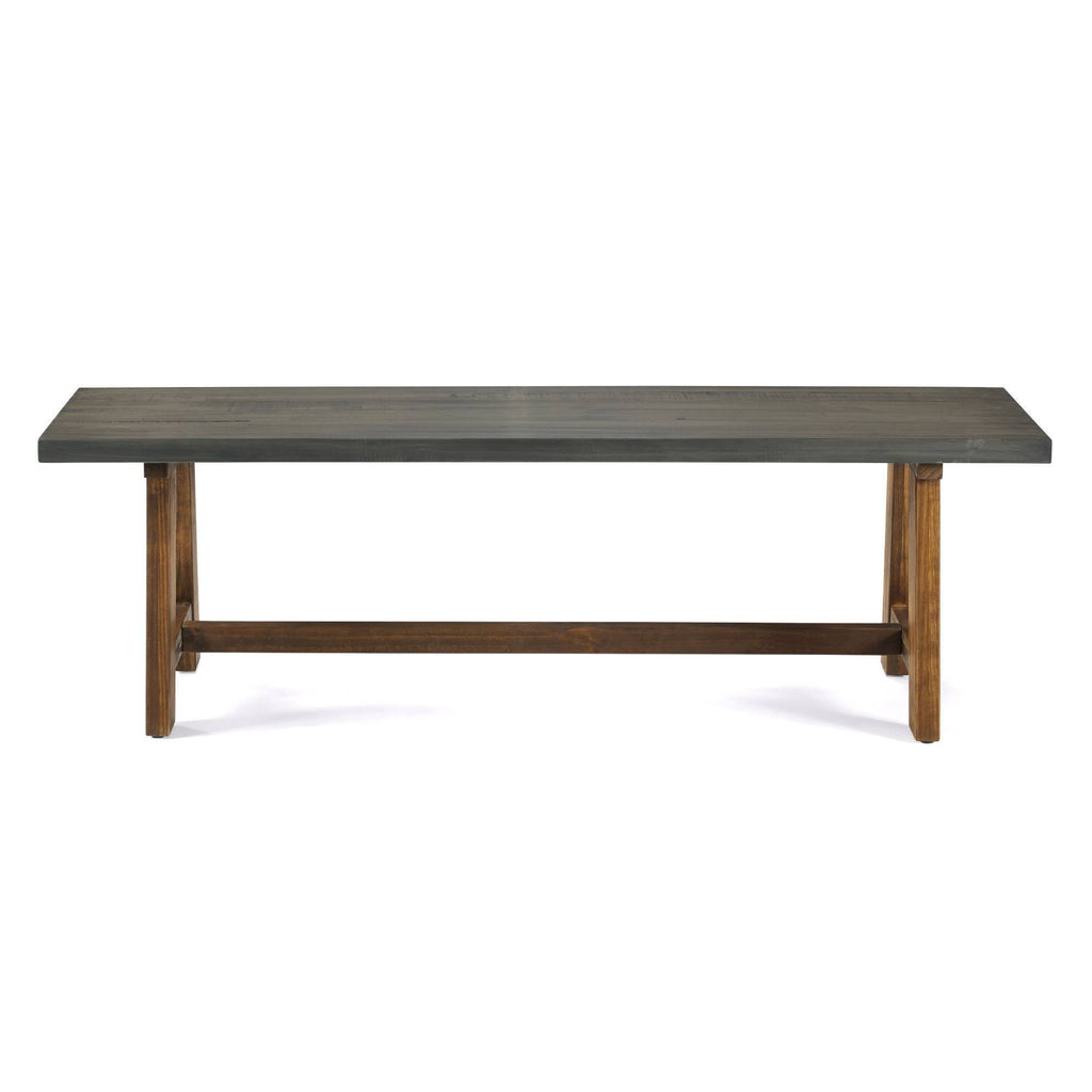 Solid Wood Trestle Dining Bench Gray/Brown M824939