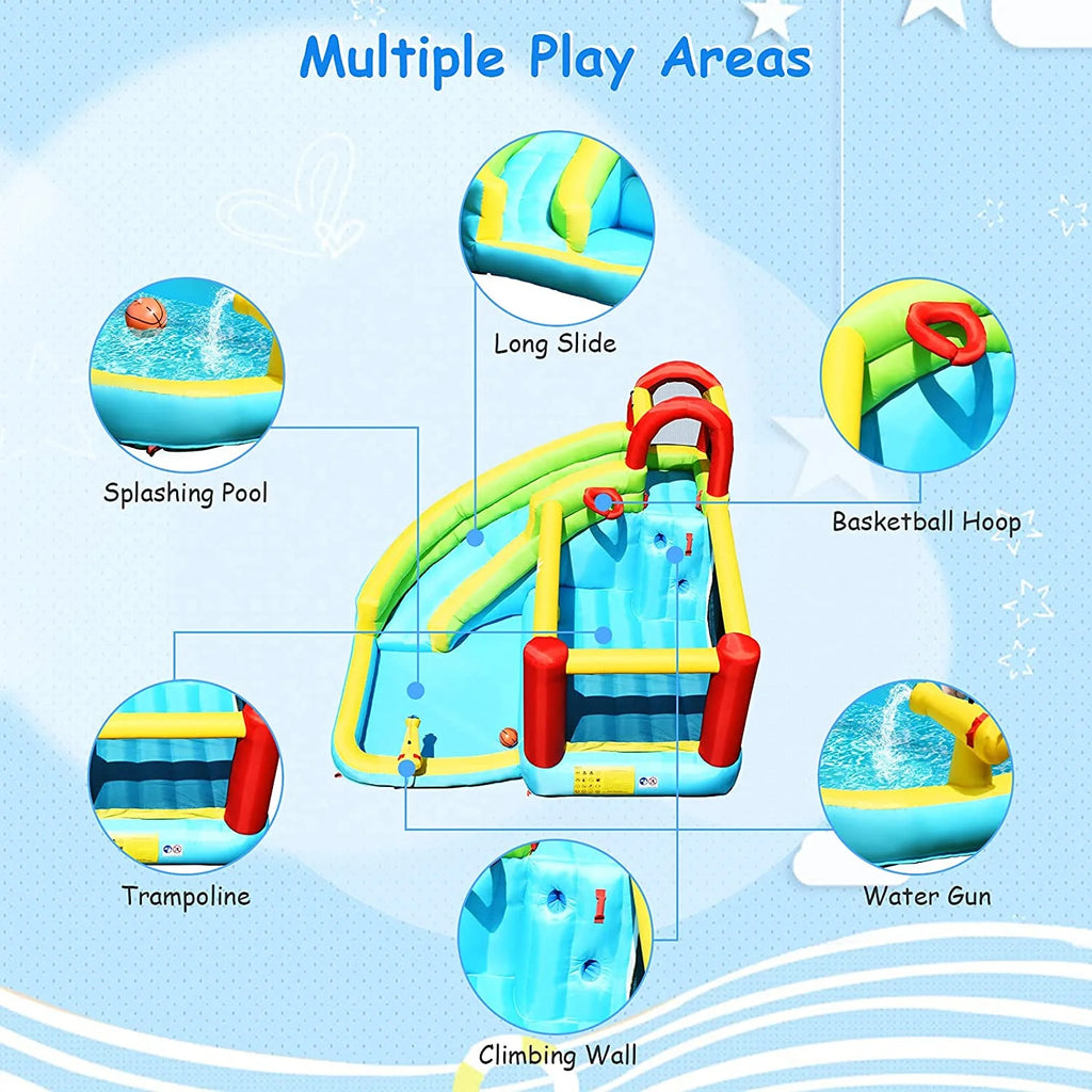 Inflatable Water Slide Bounce House with Splash Pool Y26272