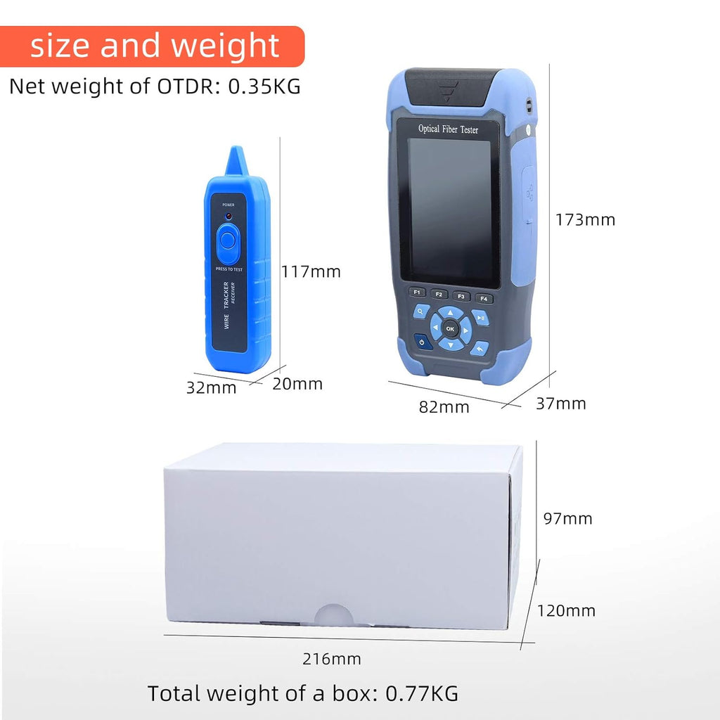 OTDR Fiber Optic Tester 1310/1550nm SM 5m-60Km Pack of 2 S59860