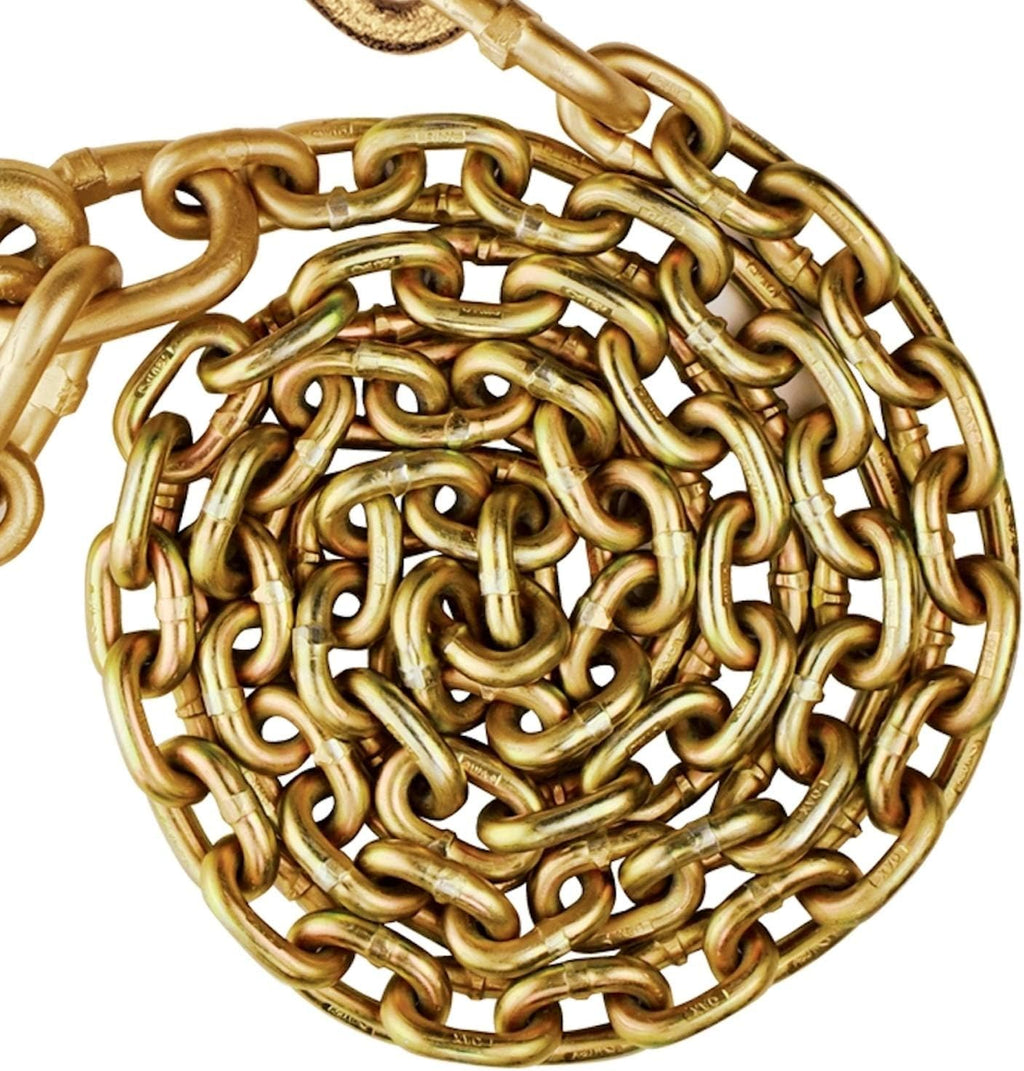 Tow Chain with 8 Inch Forged J Hook, Grade 70, 8 Foot, Pack of 2 S3530