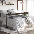 Adjustable Height Over-The-Bed Desk with Castors, Light Walnut J27777