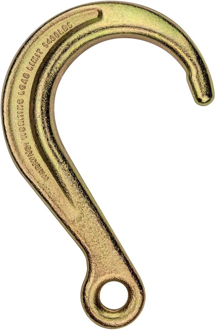 Tow Chain with 8 Inch Forged J Hook, Grade 70, 8 Foot, Pack of 2 S3530