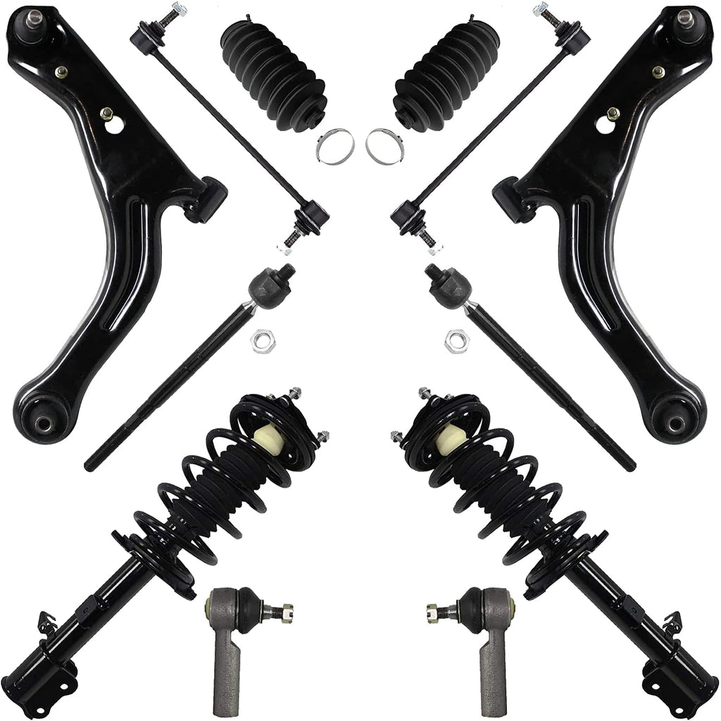 12pc Front Struts Lower Control Arm with Ball Joint Tie Rod Sway Bar Set W547566