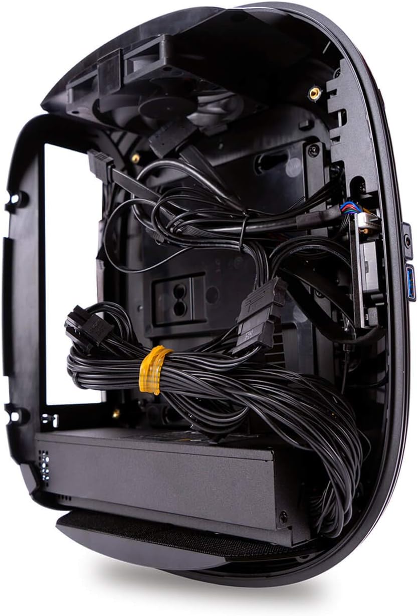 Mini-ITX Tower Case with 200W 80 Plus Gold Power Supply and Tempered Glass Top Panel A166