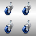 3.5 inch Solid Polyurethane Wheel Swivel Caster Set X741