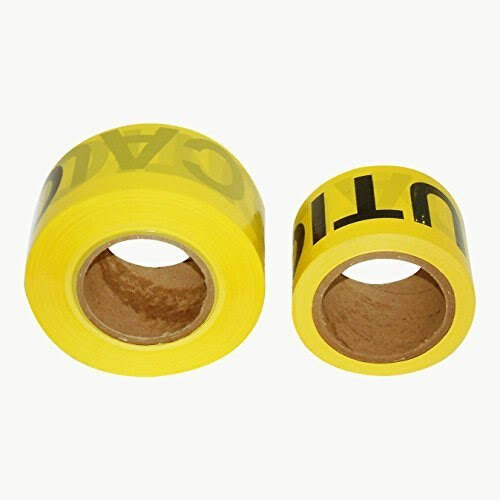 Yellow with Black Barricade Tape 3 in. x 1000 ft. 2 Mil Thick L224