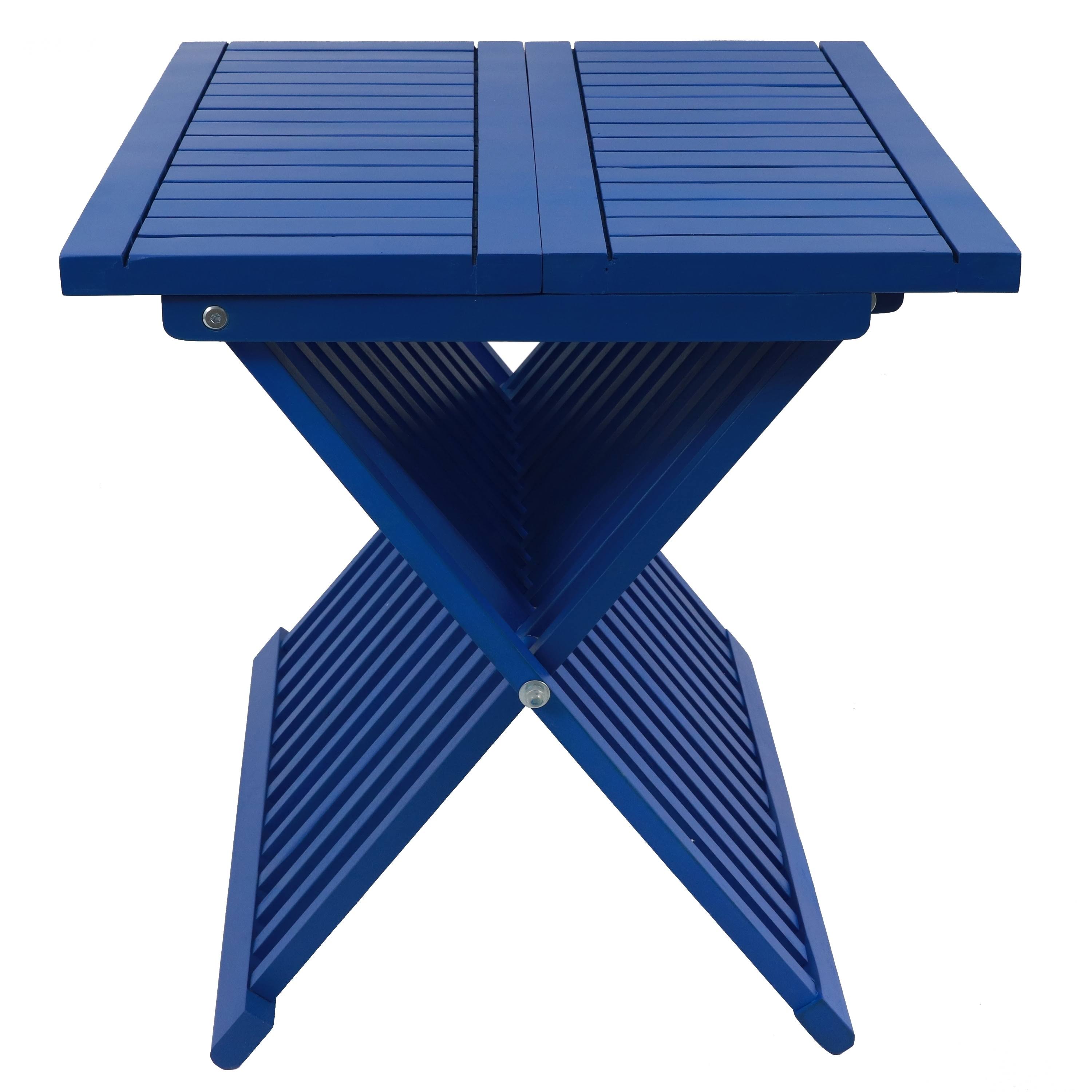 White Acacia Wood Folding Table L1296