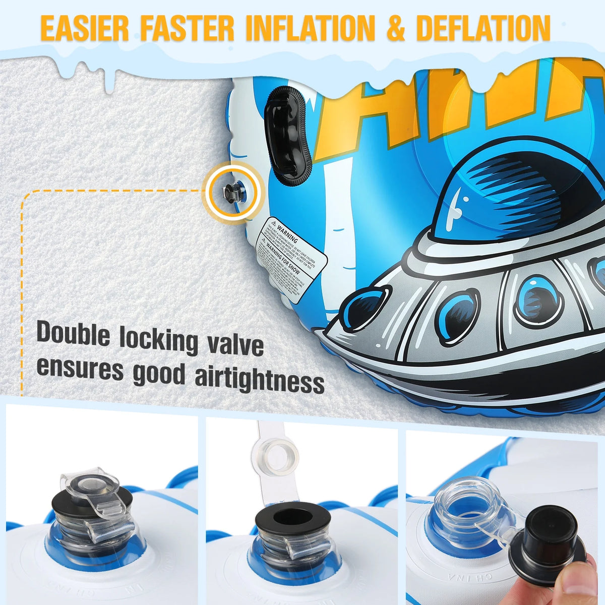47 Inch Inflatable PVC Snow Tube R590