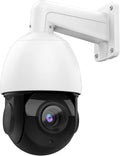5MP Outdoor PTZ POE Security IP Camera Speed Dome with 18x Optical Zoom Pan Tilt 165ft IR Night Vision Motion Detection IP66 Waterproof R4159