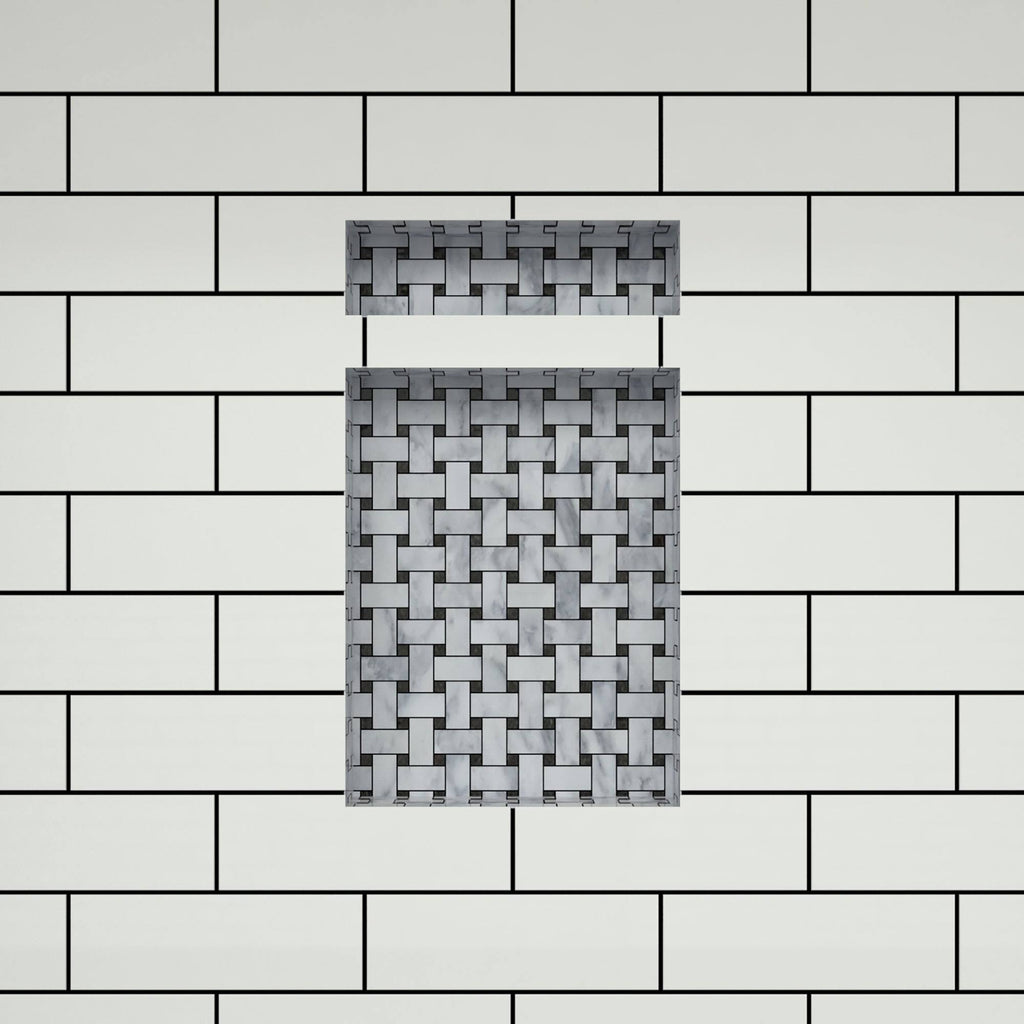 Black Double Recessed Shelf R4076