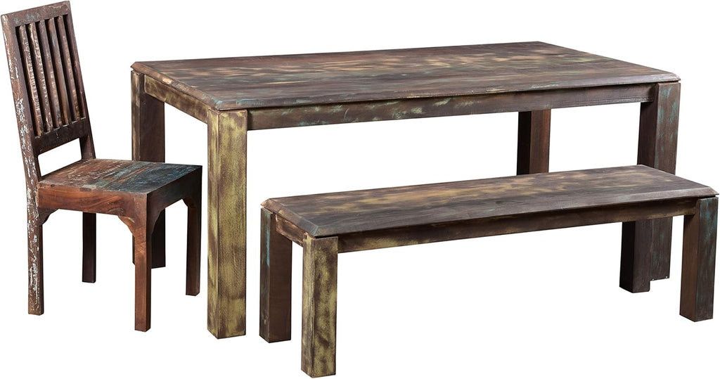 Brown Sheesham Wood Live Edge Bench N512