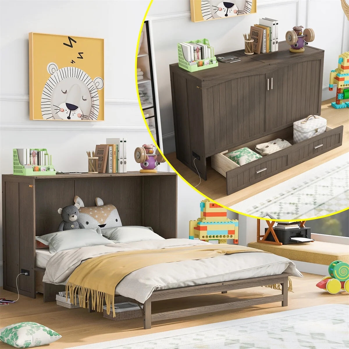 Queen Size Murphy Bed P9454