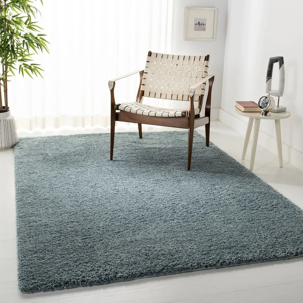 Aqua Plush Shag Area Rug, 12' x 15' P99572