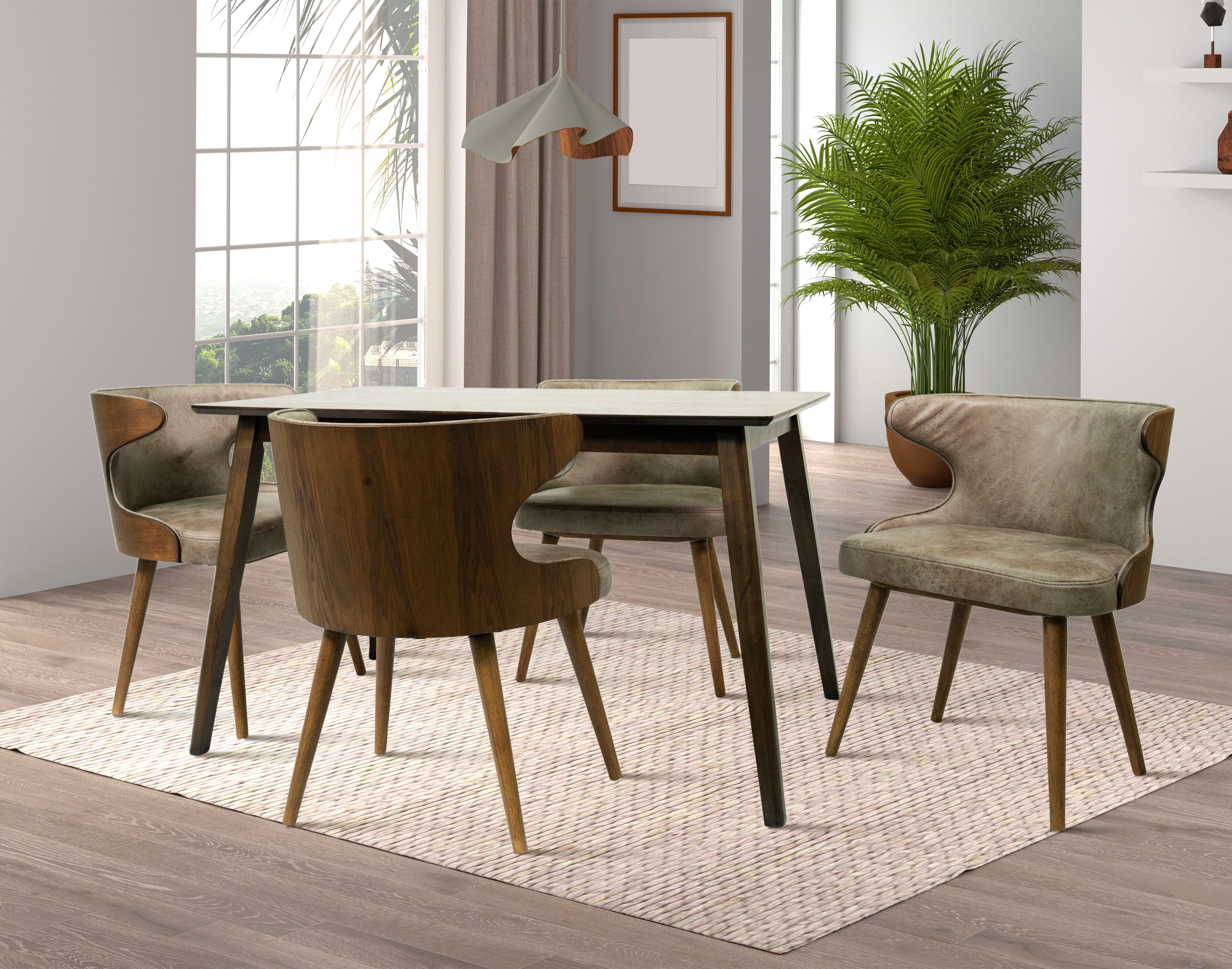 Solid Wood Dining Side Chair (Set of 2) Y4368