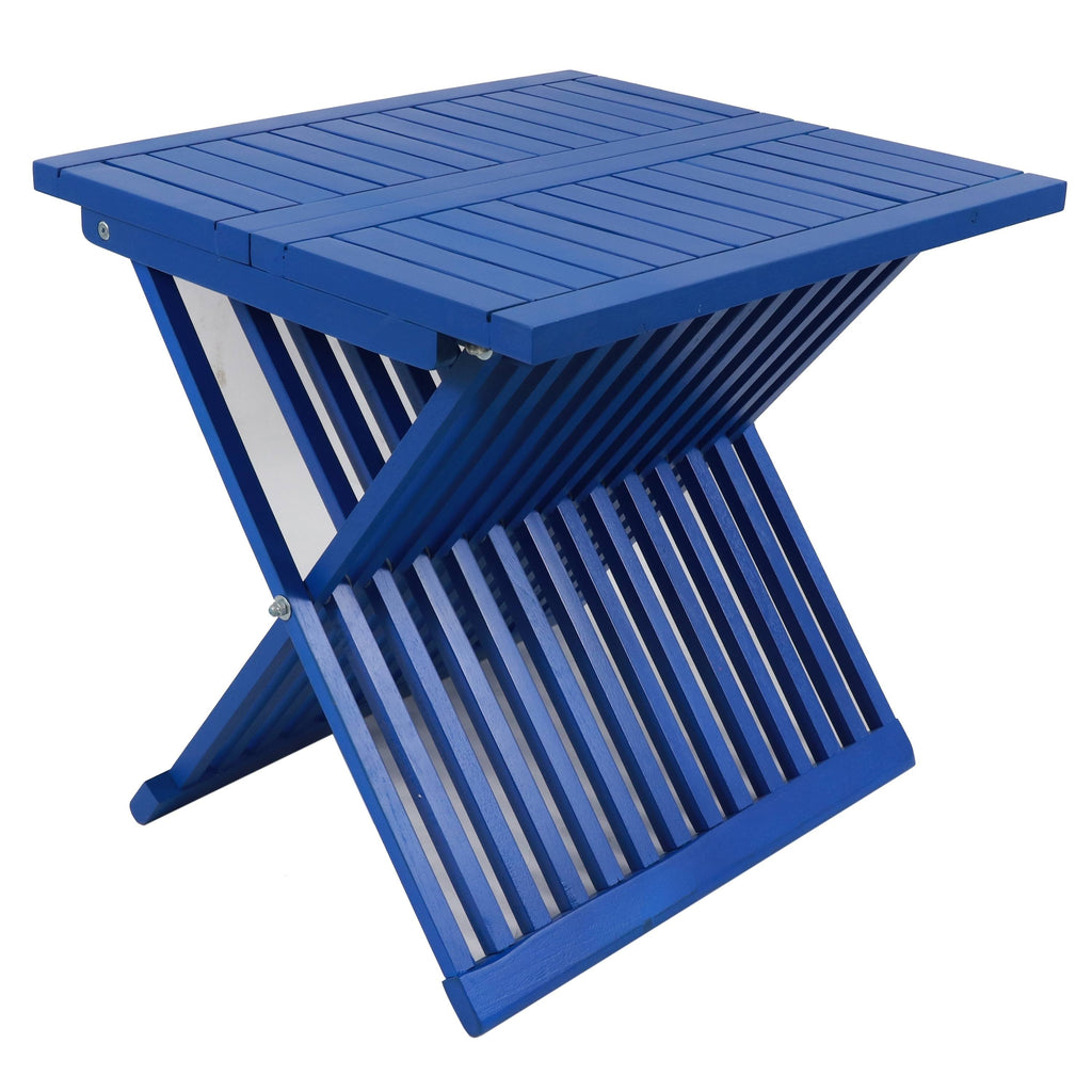 White Acacia Wood Folding Table L1296