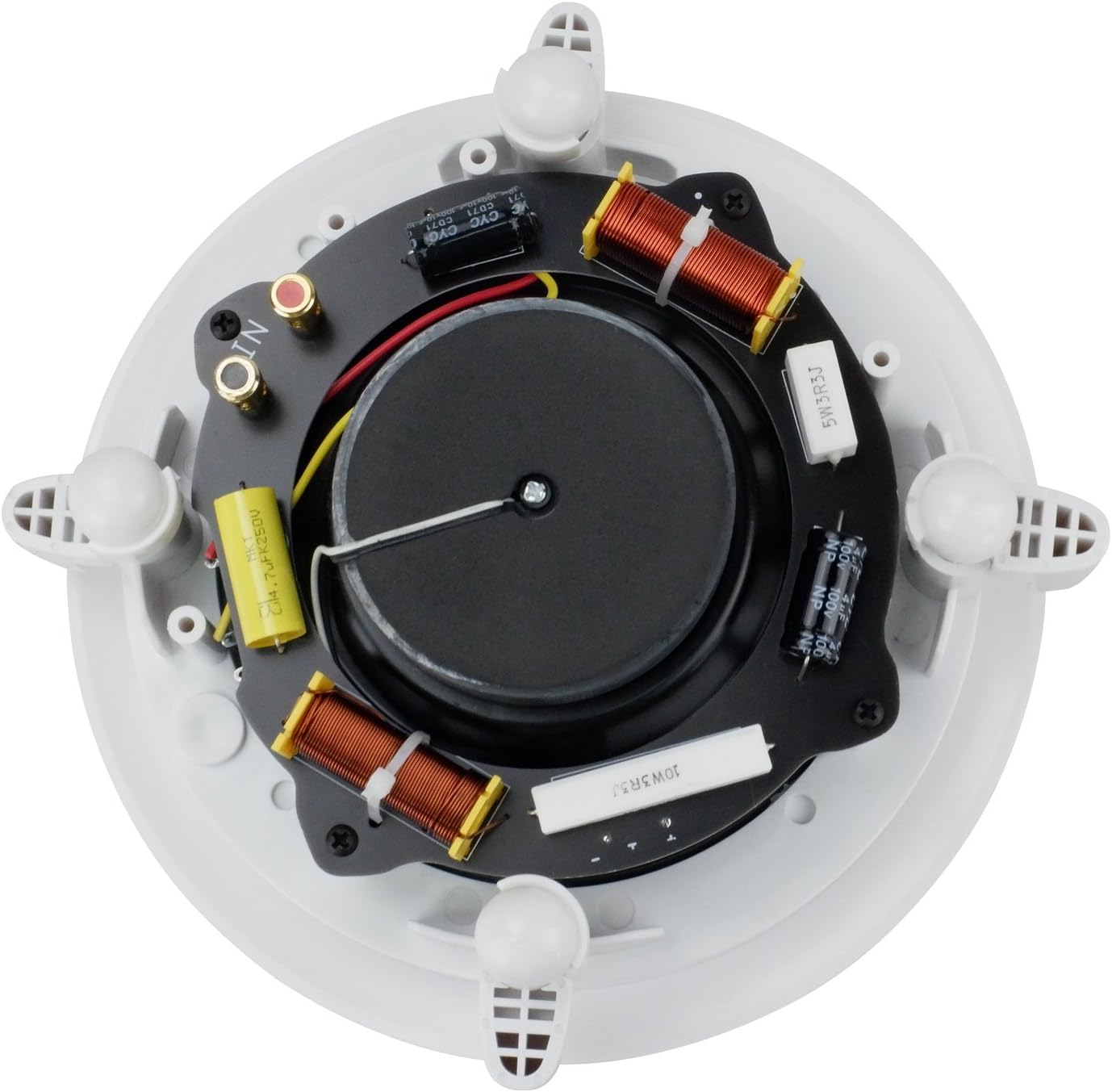 Dual 6-Inch in-Wall/in-Ceiling 2-Way Stereo Sound Speaker with 1" Silk Dome Tweeter and Crossover Network, Pack of 2 W2925