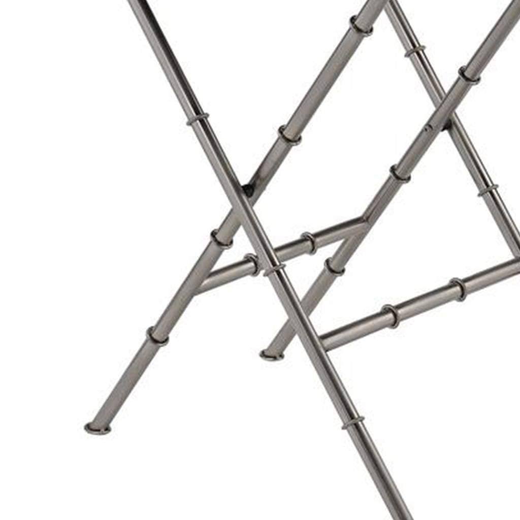 Black & Brushed Nickel Tray Table L216