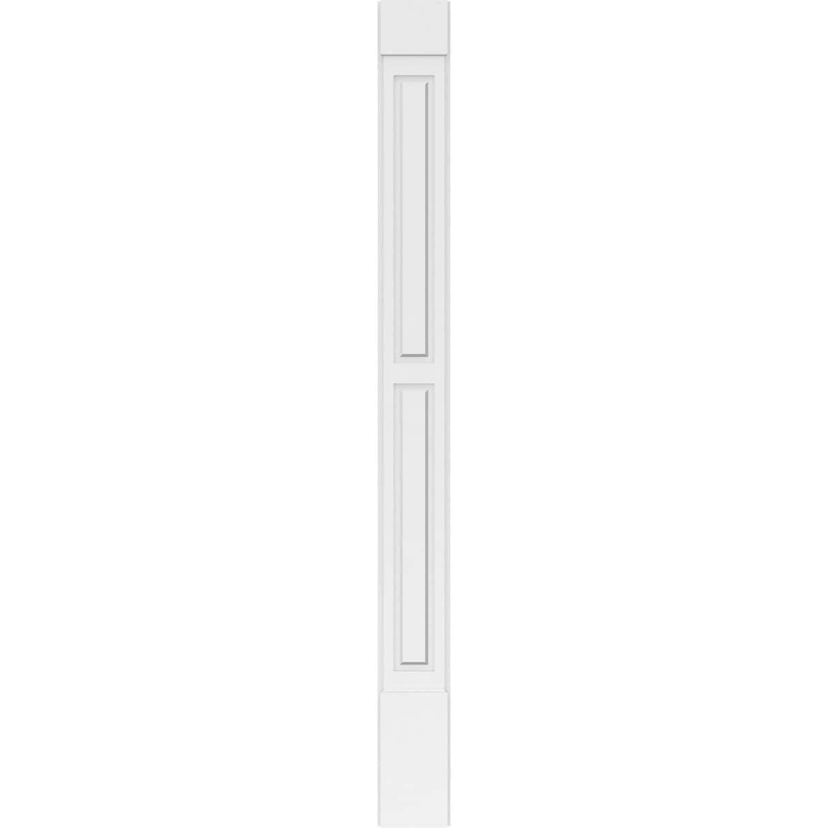 Two Equal Raised Panel PVC Pilaster with Capital and Base (Pair) C465600