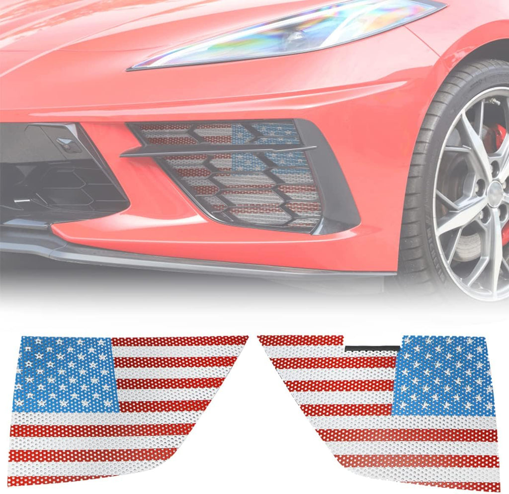 Black Aluminum Car Radiator Grille Vent Set Q886656